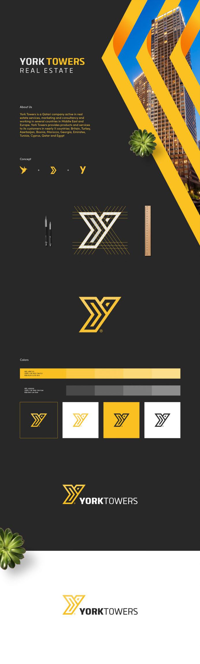 York Towers Logo designed by Amr Bo Shanab