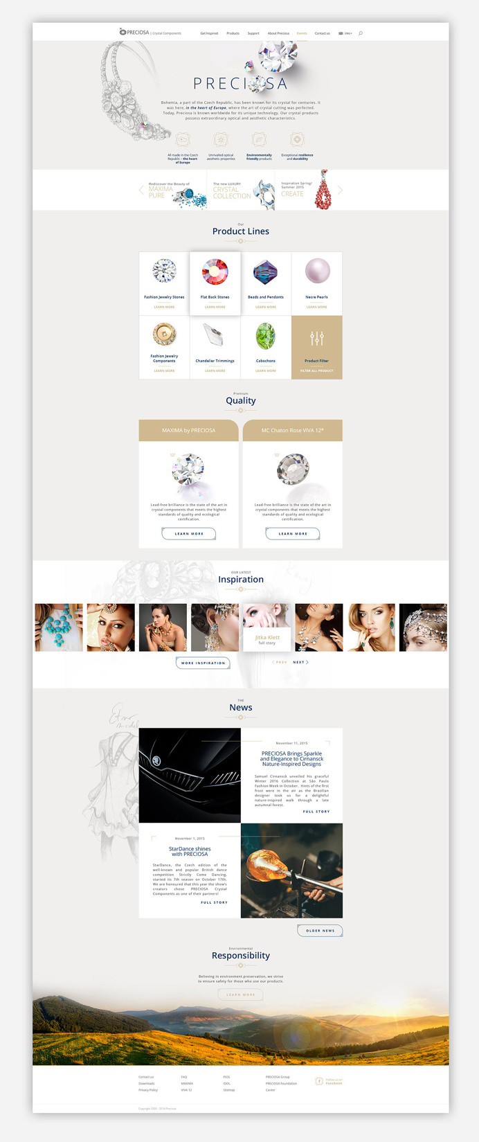 PRECIOSA crystal components NEW WEBSITE on Behance