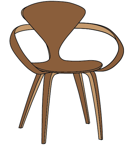 Norman Cherner - Cherner Chair - #illustration #interiordesign