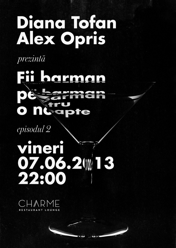 Daniel & Andrew #white #black #glass #poster #and #futura #type