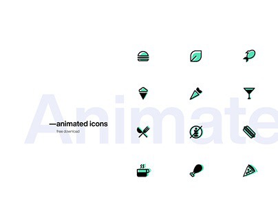 — Animated food icons free