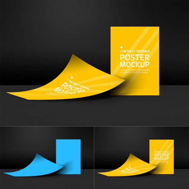 Posters mock up template Free Psd. See more inspiration related to Poster, Mockup, Template, Web, Website, Mock up, Poster template, Posters, Templates, Website template, Mockups, Up, Collection, Web template, Set, Realistic, Real, Web templates, Mock ups, Mock and Ups on Freepik.