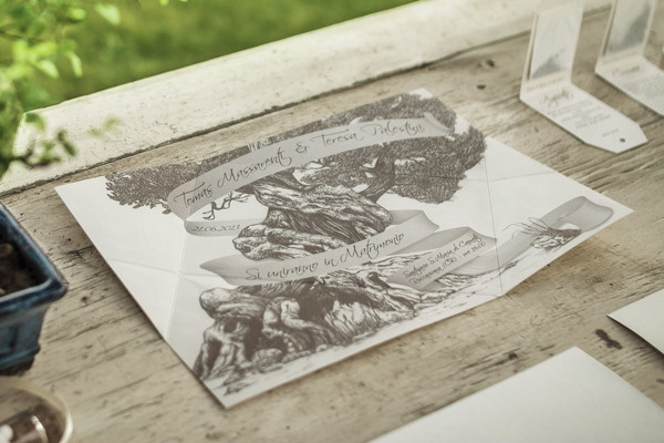 A brand for Tomas and Teresa's wedding. on Behance #wedding #favini crush #invitation #tree