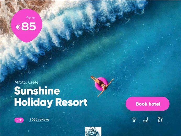 A part of the hotel booking service #design #app #mobile #animation #ux