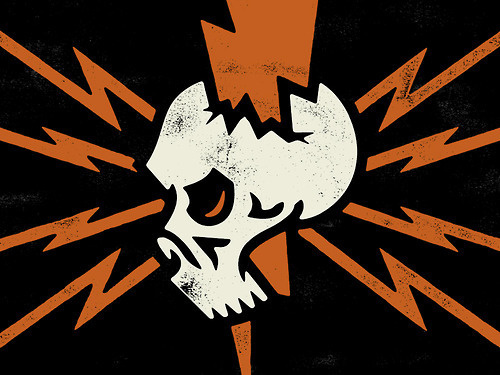 Brandon Rike #mark #bolt #lightning #logo #skull