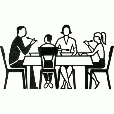 Dinner Table Pictogram - Gerd Arntz Web Archive #icon #symbol #pictogram