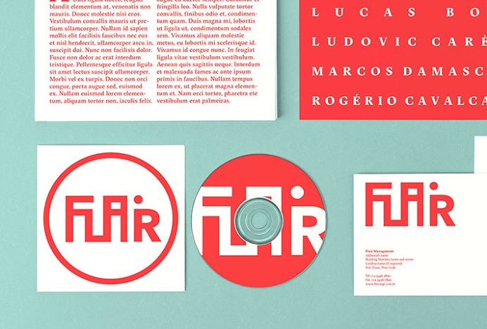Flair by Gabriel Finotti #branding #stationary #red