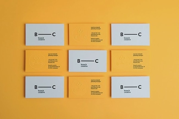 Good design makes me happy: Project Love: Branch Creative #business #branding #card #print #design #yellow