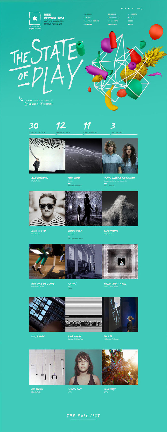 State of Play by Dog Studio #website #type #handwritten #turqoise