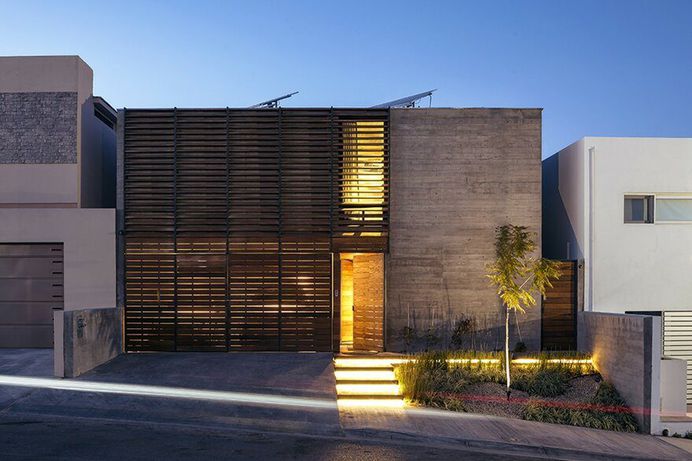 Sustainable Smart House Built with Concrete, Steel and Wood