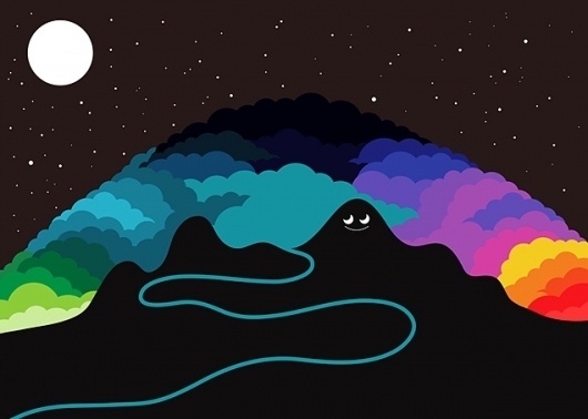 Cloud Mountain #print #design #graphic #poste #illustration #poster