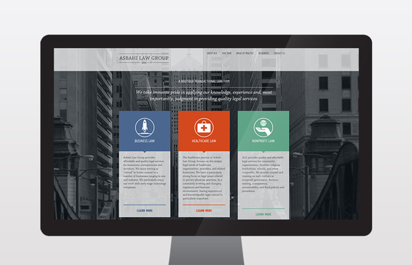 Asbahi Law Group Website Design | Nudge #law #presentation #web