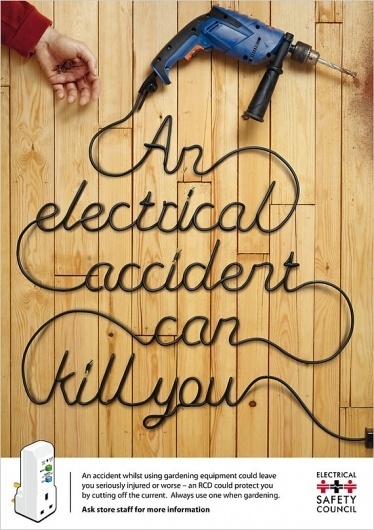 Naju – Portfolio of Graphic Designer Shahnaz Ahmed #safety #poster #electrical #death #typography