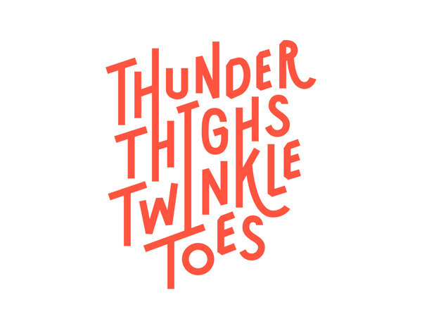Thunder Thighs Twinkle Toes Logotype #michelle #wang