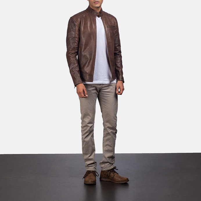 leather jacket, Dean Brown jacket