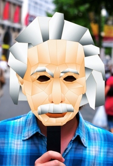 Klets!11 on the Behance Network #klets #einstein #mask