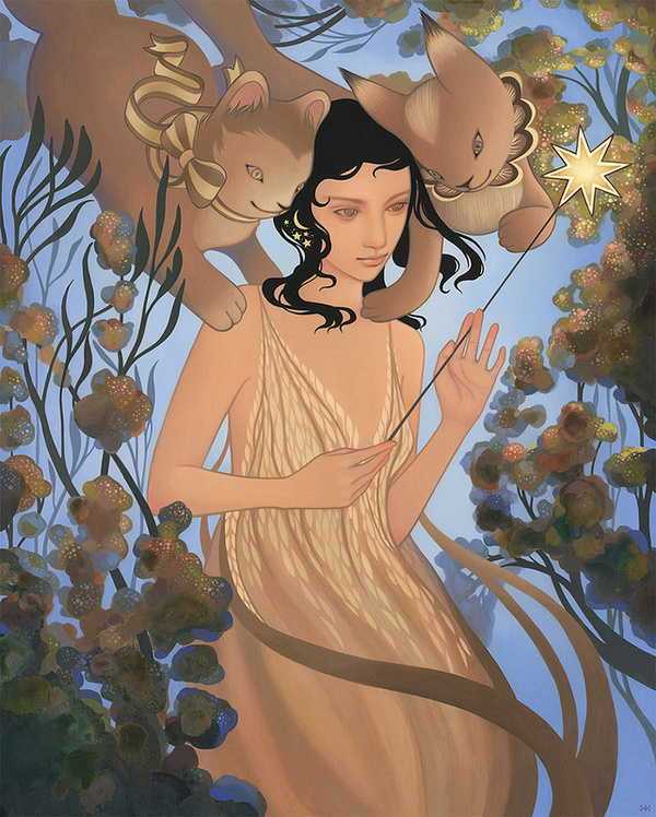 Preview: Amy Sol's "Incantation" at CHG Circa | Hi Fructose Magazine #sol #cat #portrait #star #amy