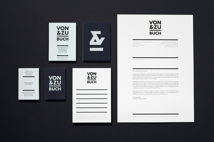 VON & ZU BUCH Book Shop Stationery - www.philippzm.com #business #branding #card #shop #book #store #ampersand #identity #symbol #stationery #logo #letterhead