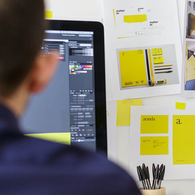 Yellow graphic design studio #stationery #yellow #studio