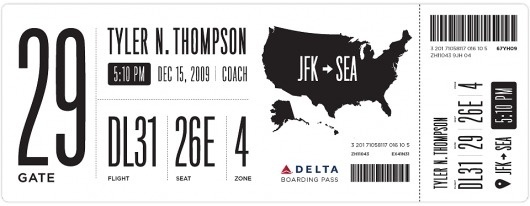 Redesigning the Boarding Pass - Journal - Boarding Pass /Â Fail #gotham #display #gothic #condensed #typography