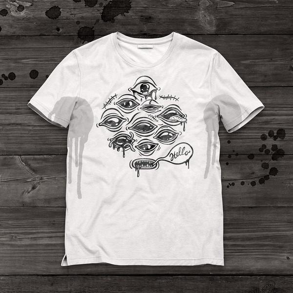Print Hello #halloween #eyes #print #horror #shirt #hello