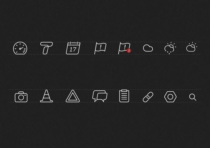 icons, stroke