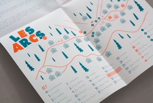 Les Arcs - Adam Duckett #illustration #booklet #riso #typography