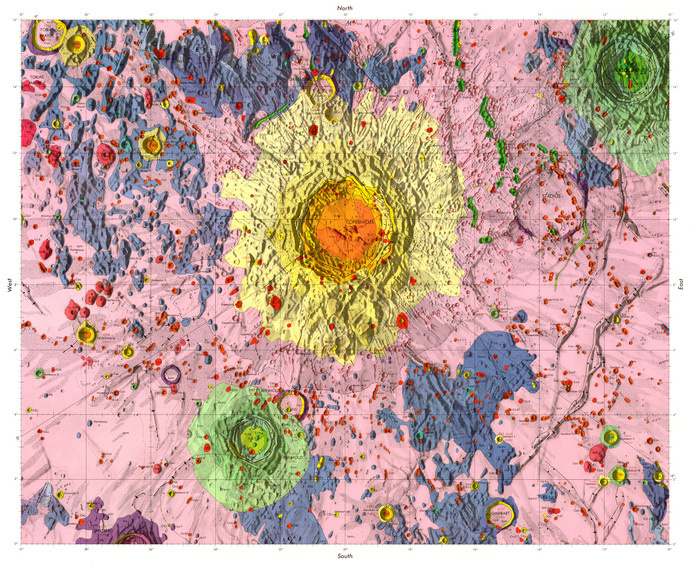 geologic map of the moon #cartography #geologic #maps #moon