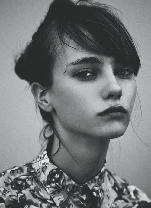 N V S B L T Y #white #girl #lips #black #style