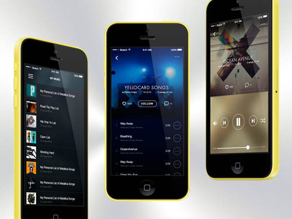 Music App Player Concept .sketch resource