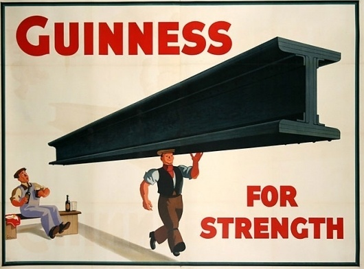 Guinness for Strength posters | David Airey, graphic designer #vintage #poster
