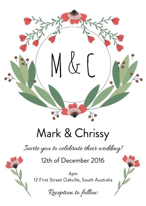 Flora Down Under- Wedding Invitations #paperlust #weddinginvitation #weddinginspiration #flower #cards #paper #design #digitalcard