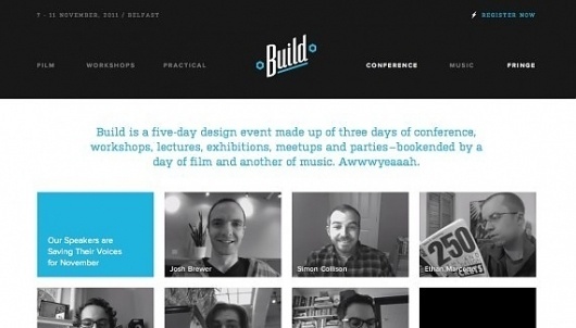 Build Conference 2011 - Web design inspiration from siteInspire #vbvb