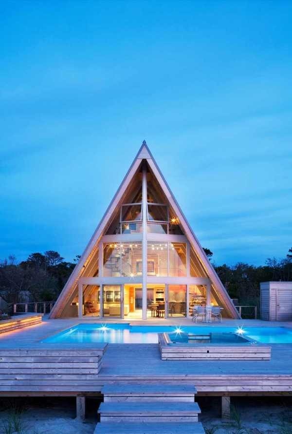 1960s Beach Home Turned into Spectacular Modern A-Frame Residence #architecture #modern