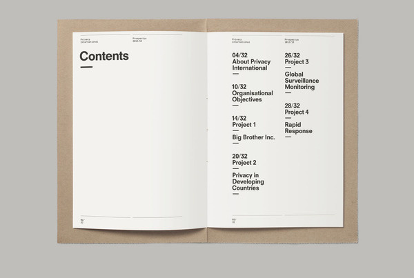 This is Real Art | Projects | Privacy International | Prospectus 2012/2013 #white #black #and