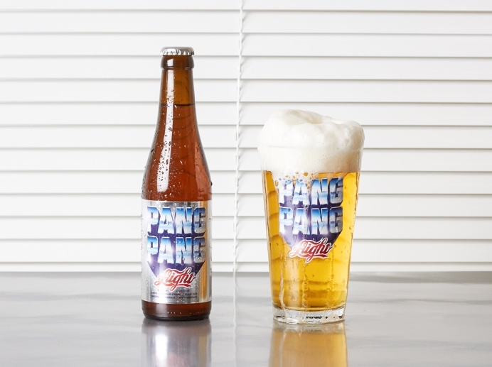 Packaging for PangPang Aight – the worlds crappiest adjunct beer. #graphic design #graphic #design #branding #packaging #colorful #colourf