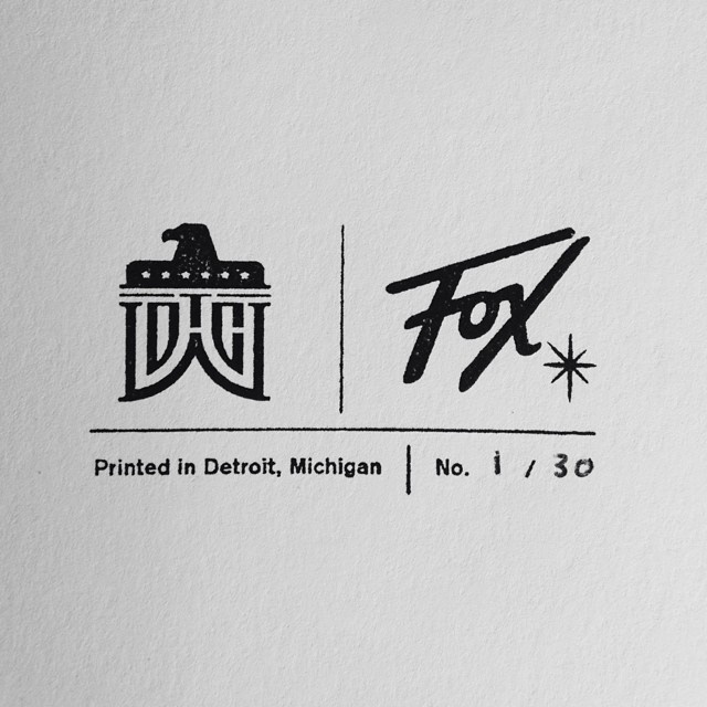 DWTCo. / Fox Collaboration #mark #logomark #detroit #stamp #graphic #logo