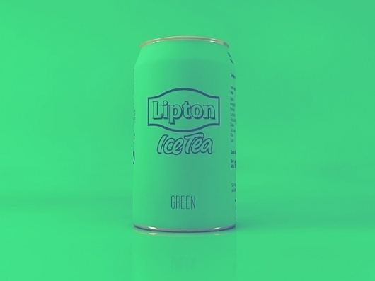 LIPTON ICE TEA MINIMAL EDITION on the Behance Network #can #packaging #vintage #lipton #cans #green