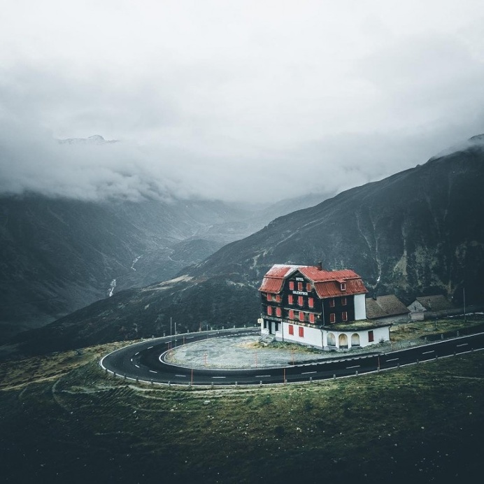 House at furkapass in Switzerland