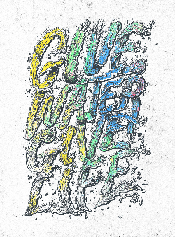 Give Water Give Life #lettering #typography