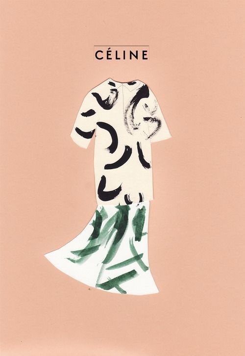 celine advert #pattern #advertisement #celine #blush #painting #poster #fashion #media #mixed
