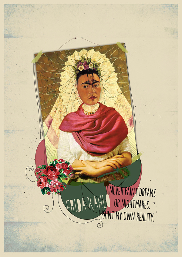 ART MOVEMENTS - COLLAGE #kahlo #illustration #paint #poster #art #collage #frida