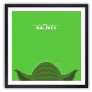 Notorious Baldie YODA by Mr Peruca Print 60x60cm #print
