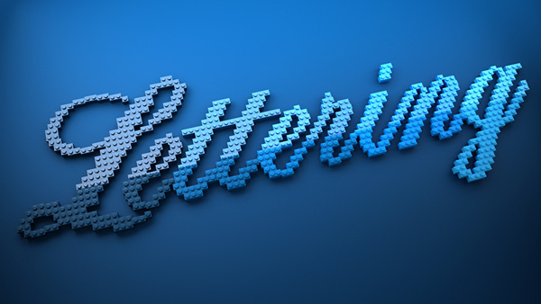 LEGO Lettering on Behance #lettering #lego #typography