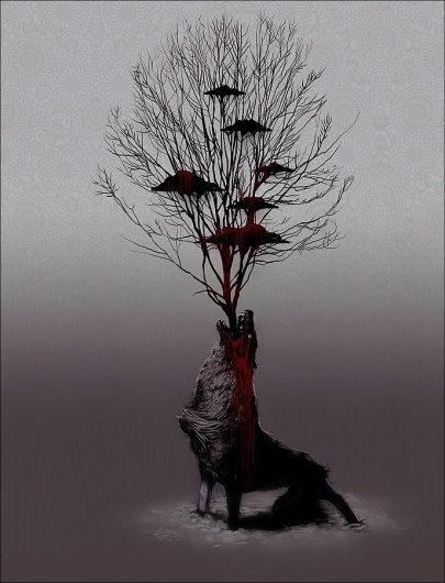 War of the Wolves by Nivbed - Justin Cherry - CGHUB #blood #illustration #wolf