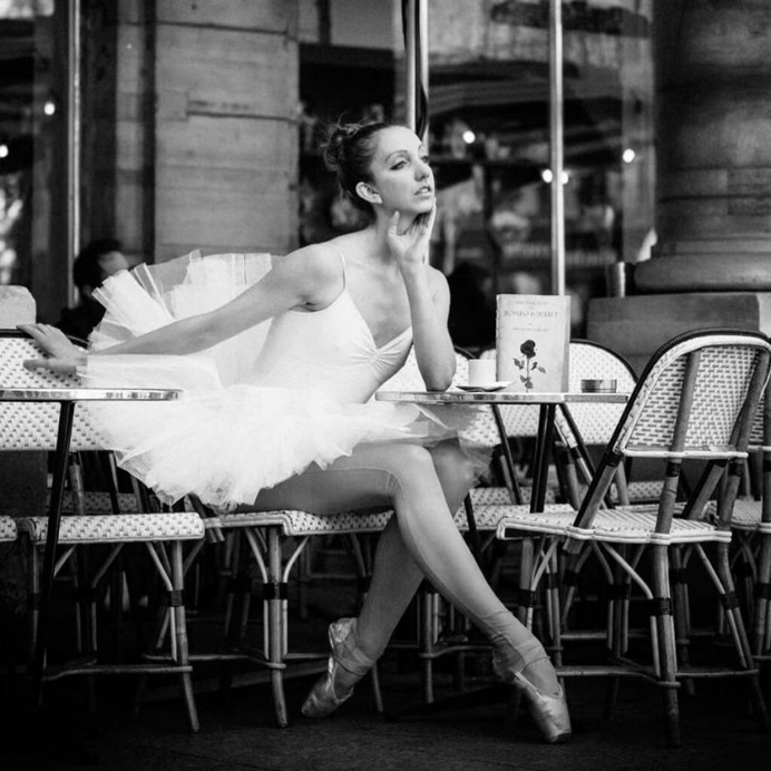 Dancing Ballerinas in the Streets of Paris by Magdalena Martin