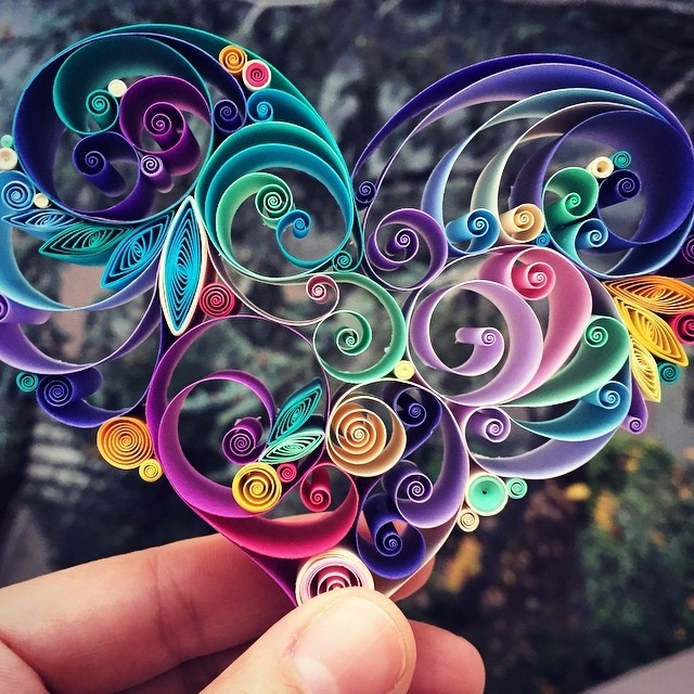 Beauty Paper Quill Art Designs by Sena Runa #paperCut #PaperQuill #art #unique #inspirations