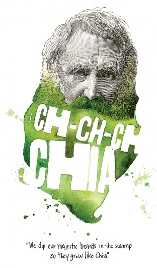 Absurd Overheard #beard #etching #man #watercolor #humor