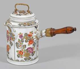 Chocolate pot with Indian flower #Sets #Teasets #Porcelainsets #Antiqueplates #Plates #Wallplates #Figures #Porcelainfigurines #porcelain