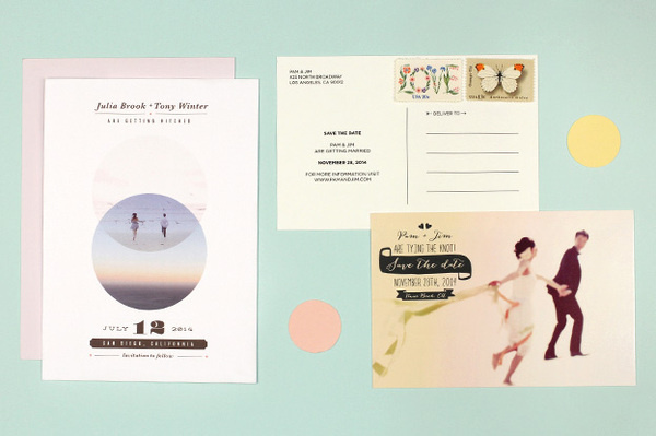 Max Wanger #postcard #wedding #invitation